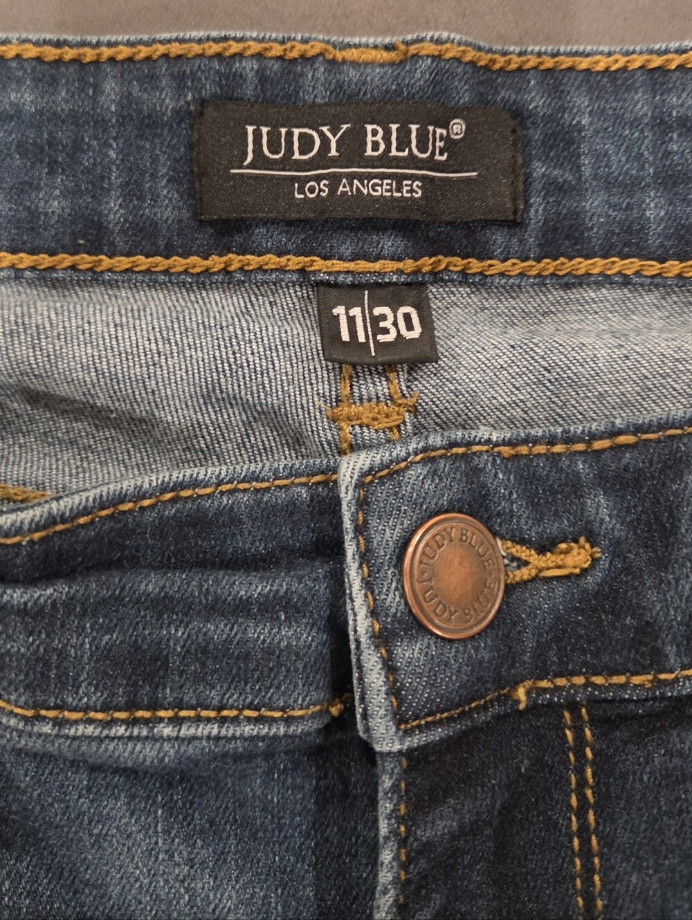 Judy Blue Relaxed Fit Jeans Women’s 11/30 Medium Dark Wash Stretch Denim
